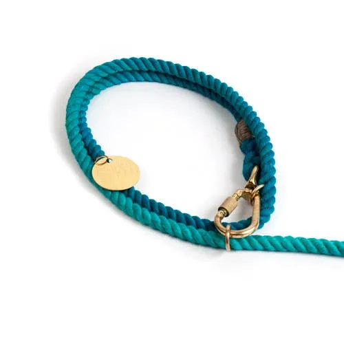 Found My Animal | Original Adjustable Teal Ombre Rope Dog Lead